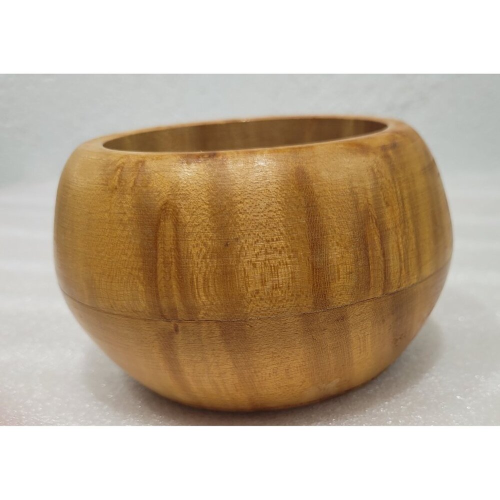 Artisan Crafted Wooden Bowl Trinkets Desktop Cottage Core 3"